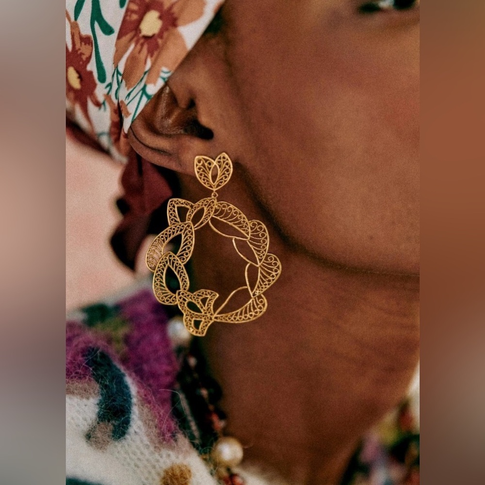 Sezane Andrea Earrings gold - RARE